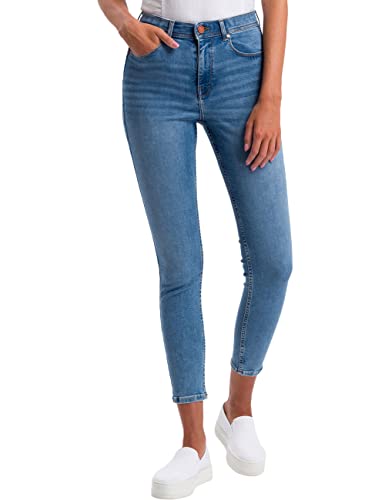 Cross Jeans Damen Jeans Judy - Super Skinny Fit - Blau - Mid Blue Washed W24-W34 Stretch Baumwolle, Größe:30W / 30L, Farbvariante:Mid Blue Washed 083 von Cross