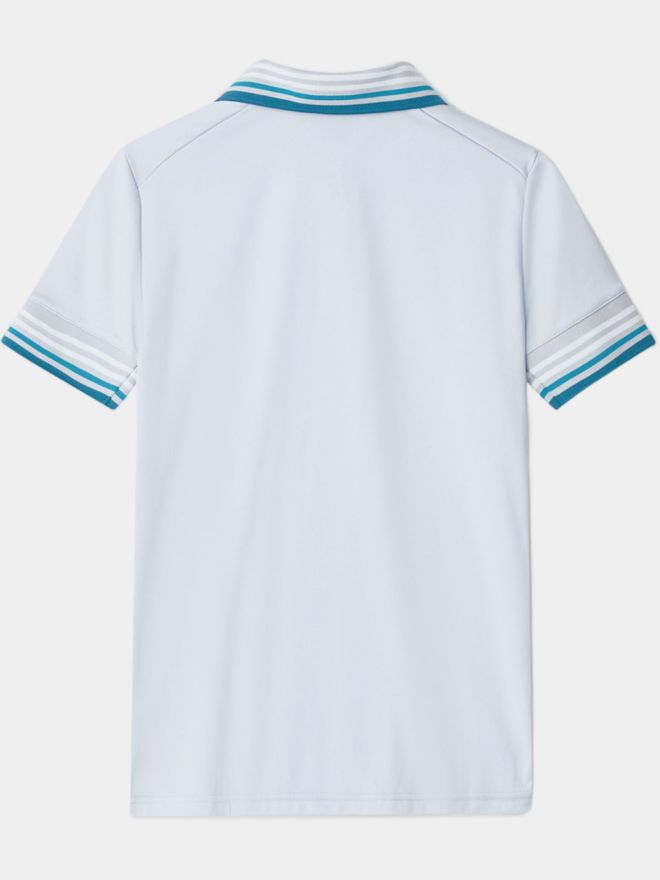 Cross STRIPE Halbarm Polo hellblau von Cross