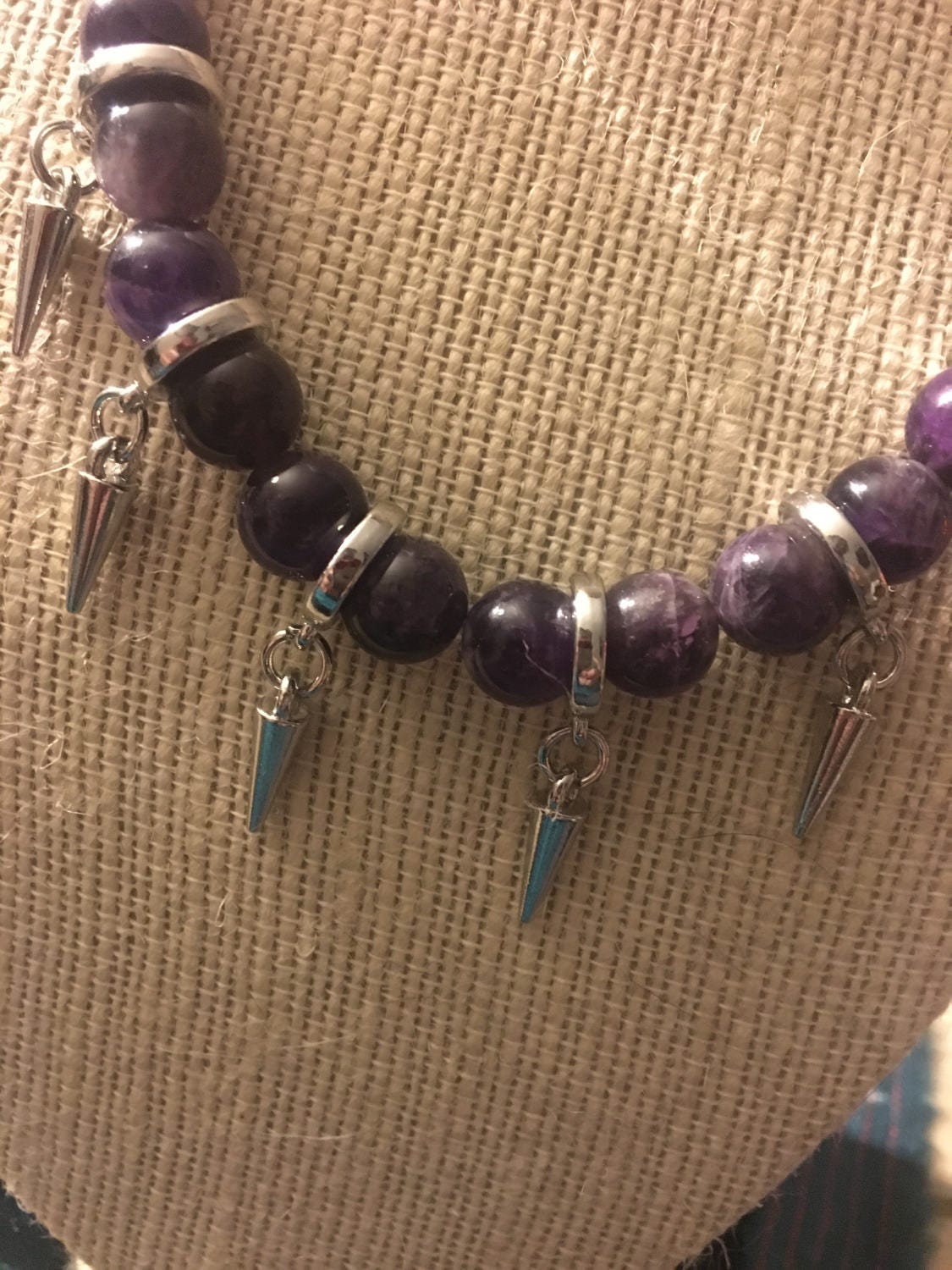 Getrommelte Amethyst Kette Getrommelte Amethyst Kette von CrossCraftDesigns