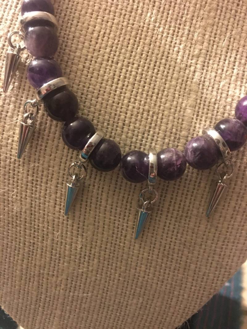 Getrommelte Amethyst Kette Getrommelte Amethyst Kette von CrossCraftDesigns