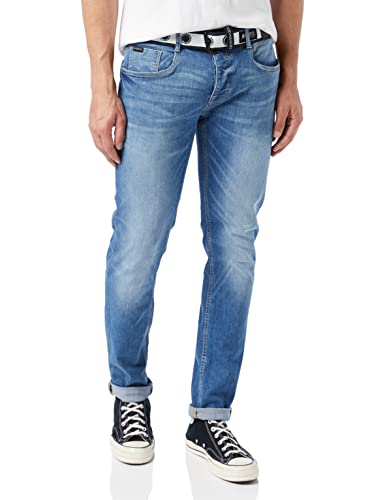 Crosshatch Herren Barbeck Slim Jeans, Light wash, 32W / 34L von Crosshatch