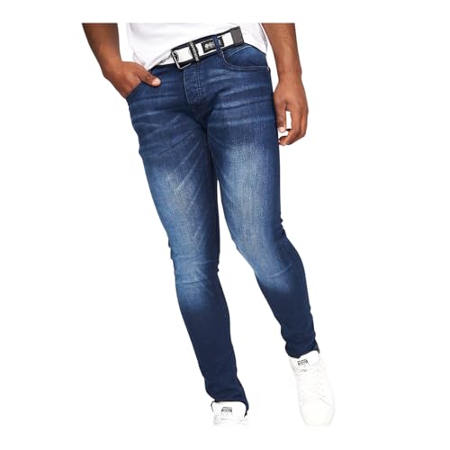 Crosshatch Herren Barbeck Slim Jeans, Light wash, 36W / 32L von Crosshatch