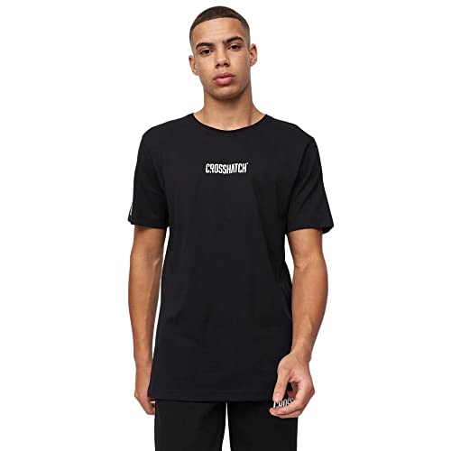 CrossHatch Herren Fellmiten T-Shirt, Schwarz, XL von Crosshatch