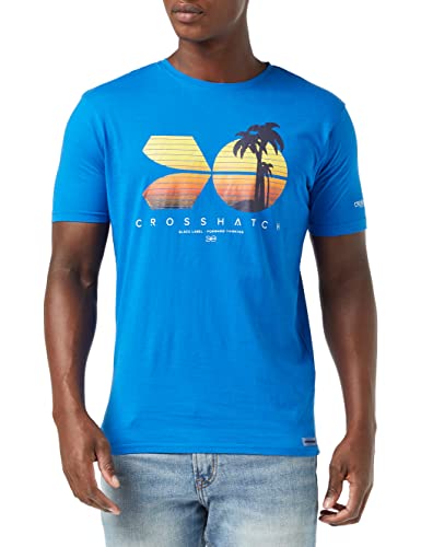 CrossHatch Herren Ferrytown T-Shirt, blau, XL von Crosshatch