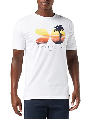 CrossHatch Herren Ferrytown T-Shirt, weiß, S von Crosshatch