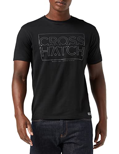 CrossHatch Herren Slandlike T-Shirt, Schwarz, M von Crosshatch
