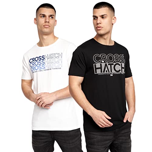 Crosshatch Herren T-Shirt, Arnio/Schwarz-Weiß, L von Crosshatch