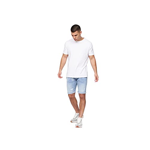 Crosshatch Herren Casual Cargo und Jeans Shorts - Strapazierfähige und vielseitige Sommer Knielang Hose mit Funktionstaschen, Riptrey-light, 34W von Crosshatch