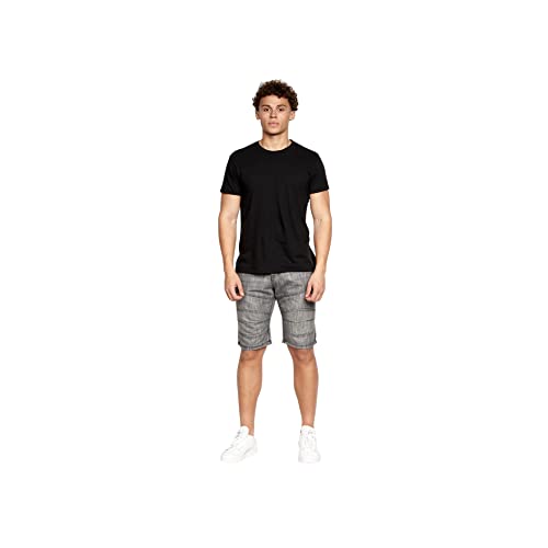 Crosshatch Herren Casual Cargo und Jeans Shorts - Strapazierfähige und vielseitige Sommer Knielang Hose mit Funktionstaschen, Winston-dk Gry, 34W von Crosshatch