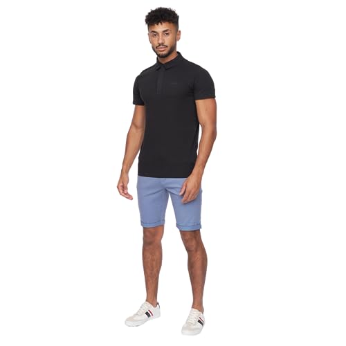 Crosshatch Herren-Chino-Shorts, schmale Passform, bequeme Baumwolle, Sommer-Shorts, Herren-Shorts mit Taschen, ideal für Sommer, Strand, Golf, Wandern und Outdoor, hellblau, 34W von Crosshatch