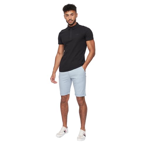 Crosshatch Herren-Chino-Shorts, schmale Passform, bequeme Baumwolle, Sommershorts, Herren-Shorts mit Taschen, ideal für Sommer, Strand, Golf, Wandern und Outdoor, eisblau, 32W von CrossHatch