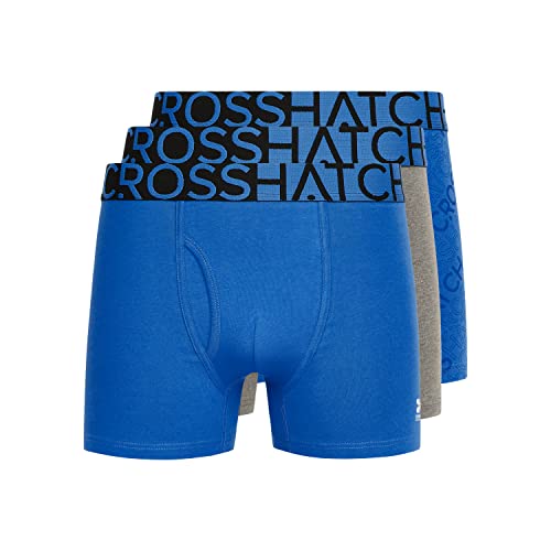 Crosshatch - Typpan Everyday Essential Multipack Boxershorts für Herren, 3er-Pack, Blau, Größe XL, Typan / 3er-Pack / Blau, XL von Crosshatch