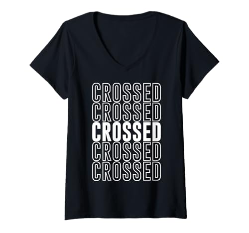 Damen Gekreuzt T-Shirt mit V-Ausschnitt Damen Gekreuzt T-Shirt mit V-Ausschnitt von Crossed Apparel