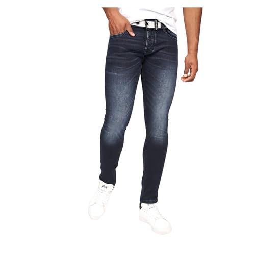 Crosshatch Herren Barbeck Slim Jeans, Light wash, 34W / 30L von Crosshatch