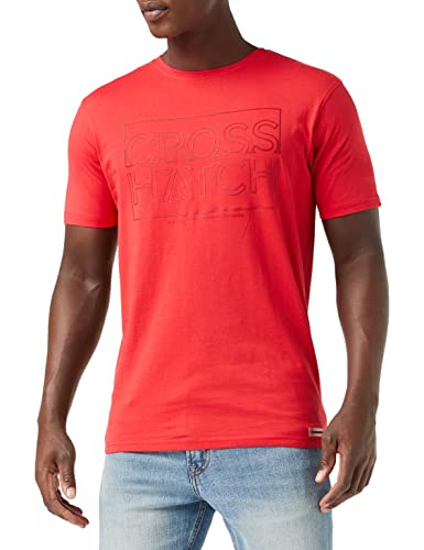 CrossHatch Herren Slandlike T-Shirt, rot, M von Crosshatch