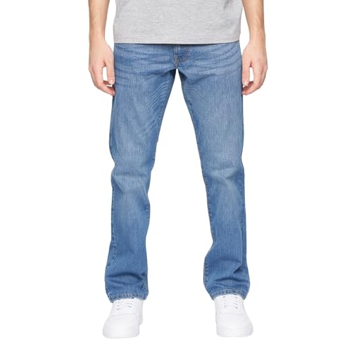 Crosshatch Bandol Herren-Jeans mit geradem Bein, Größe 32S, helle Waschung, Leichte Waschung, 32 Short von Crosshatch