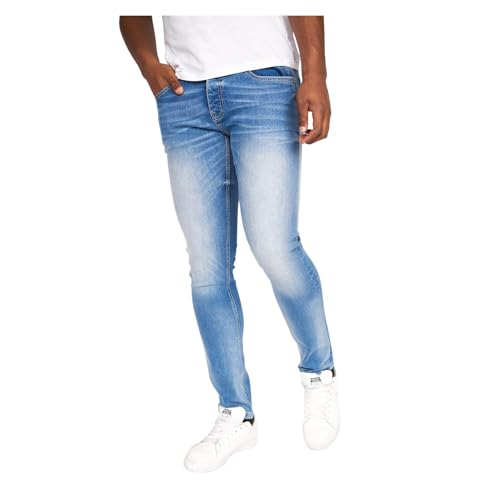 Crosshatch Herren Barbeck Slim Jeans, Light wash, 34W / 32L von Crosshatch