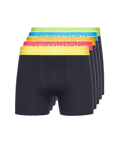Crosshatch Herren Boxershorts Shorts (5 Stück) ASTRAL Multipack Unterwäsche Geschenkset Herrenfarbe Boxershorts(M/Astral-Navy) von Crosshatch