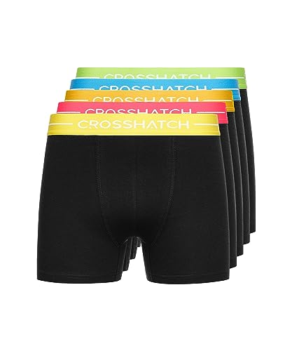 Crosshatch Herren Boxershorts Shorts (5 Stück) ASTRAL Multipack Unterwäsche Geschenkset Herrenfarbe Boxershorts(S/Astral-Black) von Crosshatch