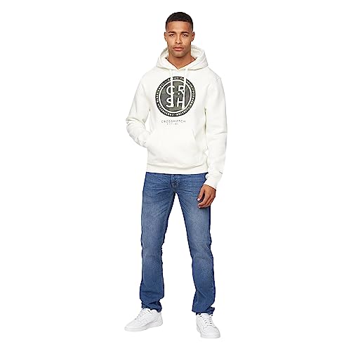 Crosshatch Herren Camfar Kapuzenpullover, weiß (off white), L von Crosshatch