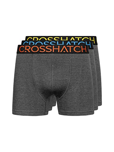 Crosshatch Herren Chasma Boxershorts, 3 Stück Unterwäsche, anthrazit, M von Crosshatch