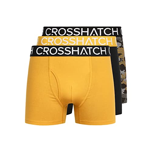 Crosshatch Payso Everyday Essential Multipack Herren-Boxershorts, 3er-Pack, Gelb, Größe XL, Payso / 3er Pack / Gelb, XL von Crosshatch
