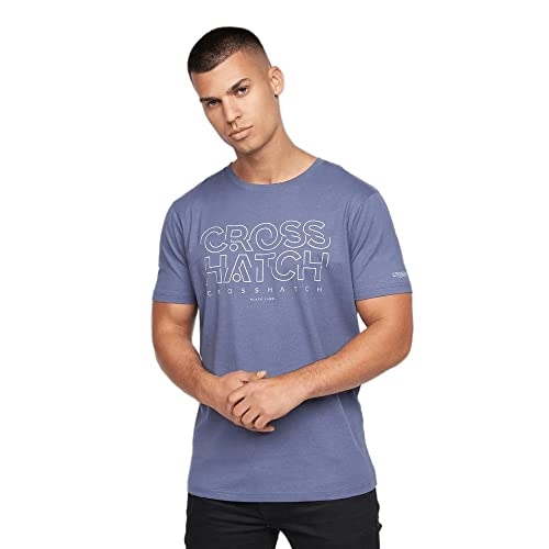 Crosshatch Herren Helty T-Shirt, Denim-blau, L von Crosshatch