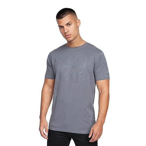 Crosshatch Herren Lammert T-Shirt, anthrazit, L von Crosshatch