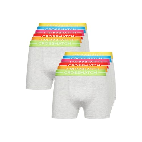 Crosshatch Herren Multipack-Boxershorts (5er & 12er-Pack), Geschenkset für Freunde oder Ehemann - Erhältlich in Größen S, M, L, XL, XXL von Crosshatch