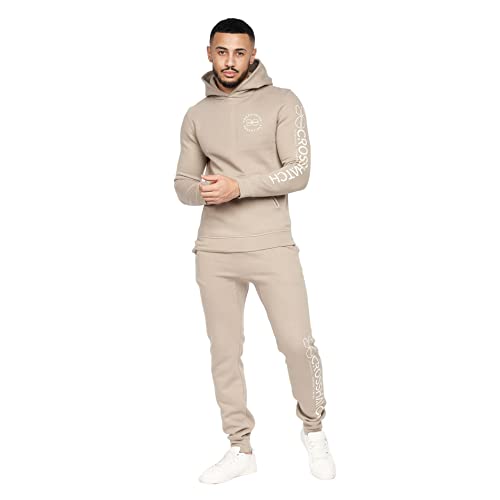 Crosshatch Herren-Trainingsanzug-Set mit Kapuze, Jogginghose, Trainingsanzug, Set mit Taschen, Größen S, M, L, XL, XXL, Metamorph-Sound, L von Crosshatch