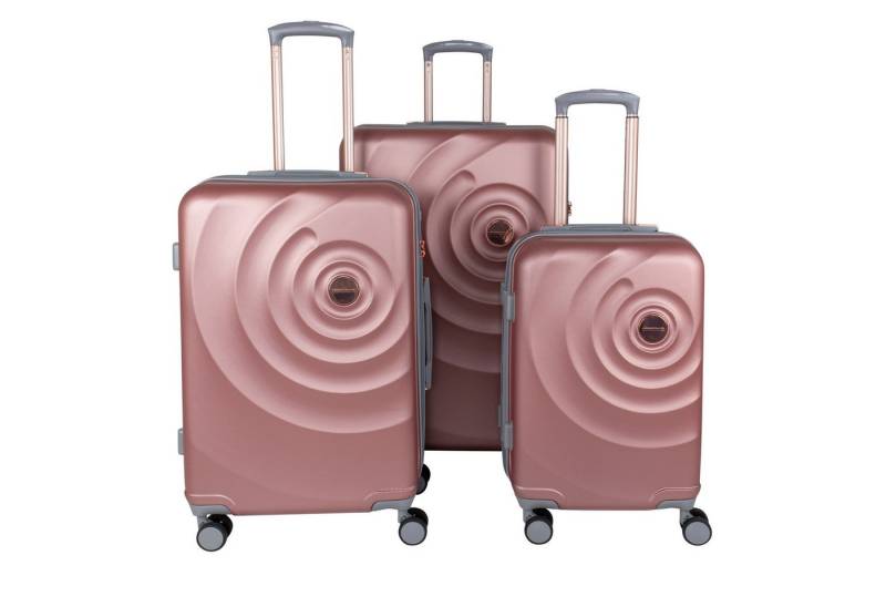 Crosstravel Kofferset Amy, 4 Rollen, (3 tlg., Hartschalen Trolley-Set), Robuste Hartschale mit TSA-Schloss und Wasserabweisender Oberfläche von Crosstravel