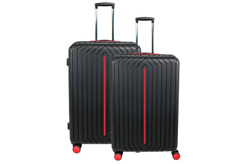 Crosstravel Kofferset Atlanta, 4 Rollen, (Größe M+L, 2 tlg., Hartschalen Trolley Set), Robuste Hartschale mit TSA-Schloss und Innen-Organizer von Crosstravel