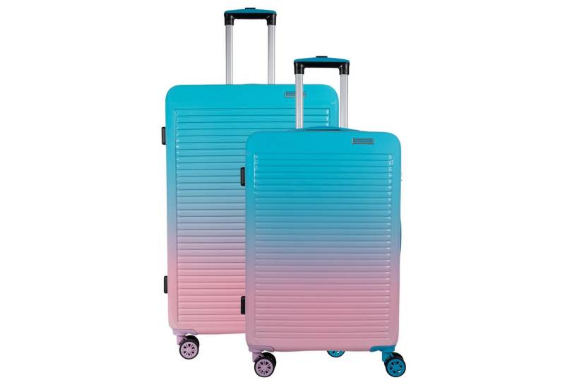 Crosstravel Kofferset Rainbow, 4 Rollen, (Größe M+L, 2 tlg., Hartschalen Trolley Set), Robuste Hartschale mit TSA-Schloss und Farbenfrohem Design von Crosstravel