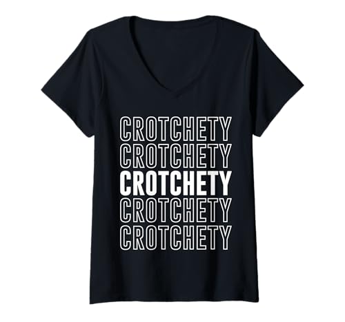 Damen Schritt T-Shirt mit V-Ausschnitt von Crotchety Apparel