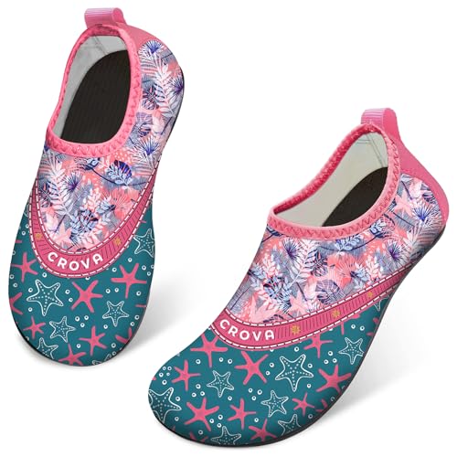 Crova Badeschuhe Kinder Baby Wasserschuhe Schwimmschuhe Aquaschuhe Schnelltrocknende rutschfest Barfuss Schuh für Kinder Baby Pool Beach von Crova