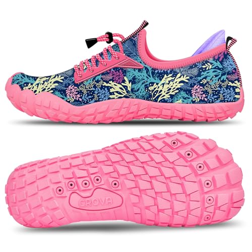 Crova Kinder Wasserschuhe Jungen Mädchen Strandschuhe Schwimmschuhe barfußschuhe Pool rutschfest Badeschuhe von Crova