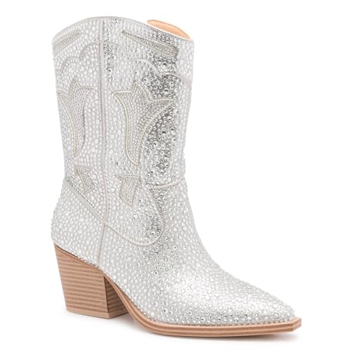 Crown Vintage Starry Cowboystiefel für Damen, dunkles silber, 38 EU Crown Vintage Starry Cowboystiefel für Damen, dunkles silber, 38 EU von Crown Vintage