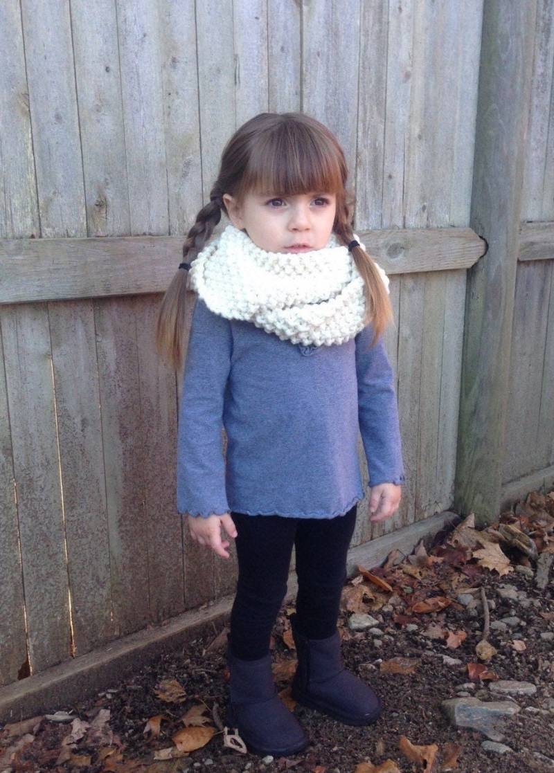 Kinder Strickschal Mädchen, Loop Schal, Kleinkind Strickschal, Schal Junge von CrownKnits