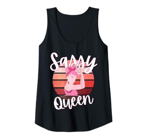 Damen Freche Königin mutige Fraueneinstellung Tank Top Damen Freche Königin mutige Fraueneinstellung Tank Top von Crowned Confident Co.