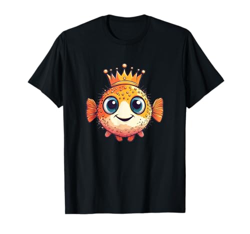 Charmanter Kugelfisch mit Kronenappeal für Jungen und Mädchen T-Shirt Charmanter Kugelfisch mit Kronenappeal für Jungen und Mädchen T-Shirt von Crowned Puffer Fish Outfit