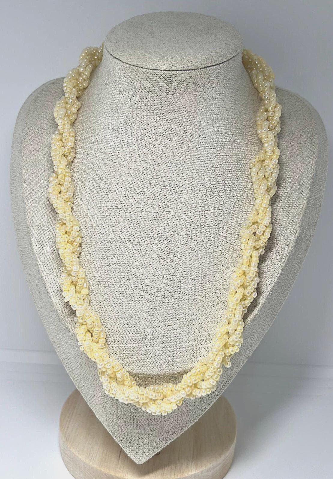 Vintage Glas-Perlenkette 47, 5 cm Torsade-Kette Twisted/Multi-strand Beaded Rope von CrownedBeautyTezsah