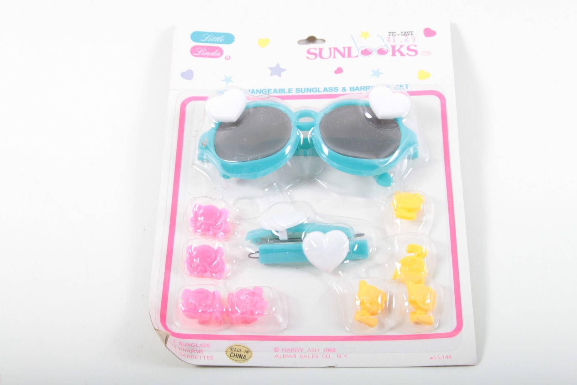 1980Er Dime Store Kinder Schmuck Little Linda Sunlooks Vintage Sonnenbrille Austauschbares Set Clips Haarspangen Kunststoff ~ 20-01-219 1980Er Dime Store Kinder Schmuck Little Linda Sunlooks Vintage Sonnenbrille Austauschbares Set Clips Haarspangen Kunststoff ~ 20-01-219 von CrownedInVintage