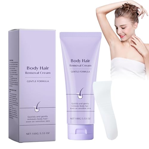Body Hair Removal Cream Für Frauen Und Männer – Sanfte Enthaarungscreme Für Bikini-, Intimbereich, Beine Und Achseln – Empfindlicher Hauthaarverlust Und Für Alle Hauttypen Geeignet, 100g Mit Spachtel Body Hair Removal Cream Für Frauen Und Männer – Sanfte Enthaarungscreme Für Bikini-, Intimbereich, Beine Und Achseln – Empfindlicher Hauthaarverlust Und Für Alle Hauttypen Geeignet, 100g Mit Spachtel von Crsetmyth