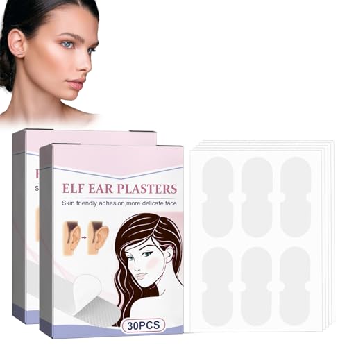 Elfenohr Aufkleber, 60 Stück – Unsichtbare Ohrclips Für V-Gesicht, Schmerzfreie Ohrkorrektur, Transparente Ohrsticker Für Natürliche Konturen, Ohr-Training Accessoire Für Elf-Look Ear Fixing Stickers von Crsetmyth