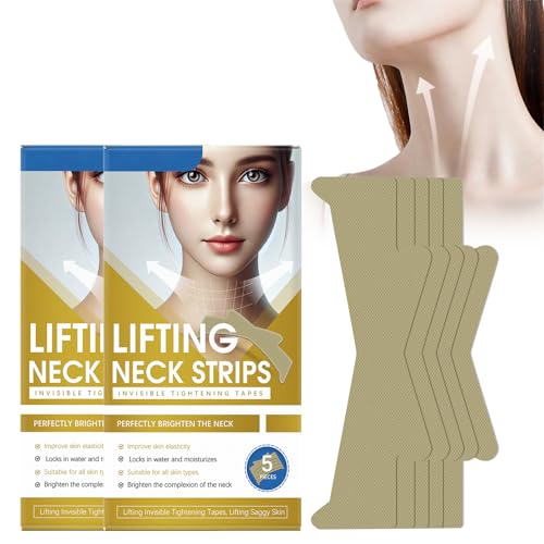 Firming Neck Patch – 10 Stück Straffende Halspflaster Gegen Falten & Doppelkinn, Unsichtbare Neck Lift Strips Für Eine Glatte Haut, Elastische Halsbandagen Zur Reduzierung Von Hauterschlaffung, A von Crsetmyth