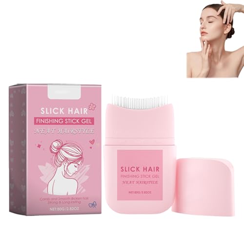 Haarwachs Stick, Small Broken Hair Gel, Haar Wax Stick Damen, Kleine Gebrochene Haar-Finishing-Creme, Styling Gel, Stylen Sie Kaputtes Haar Mit Pony, 80g von Crsetmyth