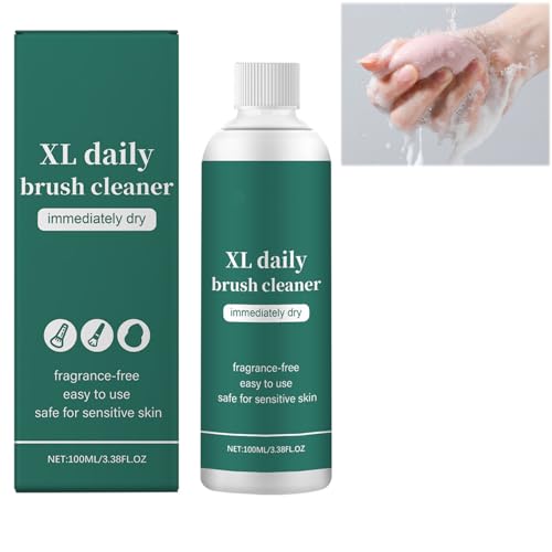 Make-Up Pinselreiniger, Brush Cleanser, Sanft Flüssiger Reiniger, Schminkpinsel Reinigung, Entfernen Sie Make-up-Rückstände Von Make-up-Pinseln, 100ml von Crsetmyth