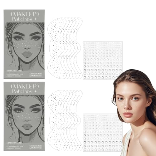 Make-up-Pflaster - Gesicht Glitzer Make-Up Flecken - Gesicht Glitzer Flecken-Pflaster - Niedliche Glitzer-Make-up-Accessoires Für Frauen - Kosmetikglitzer Fürs Gesicht 12 Stück Sticker von Crsetmyth
