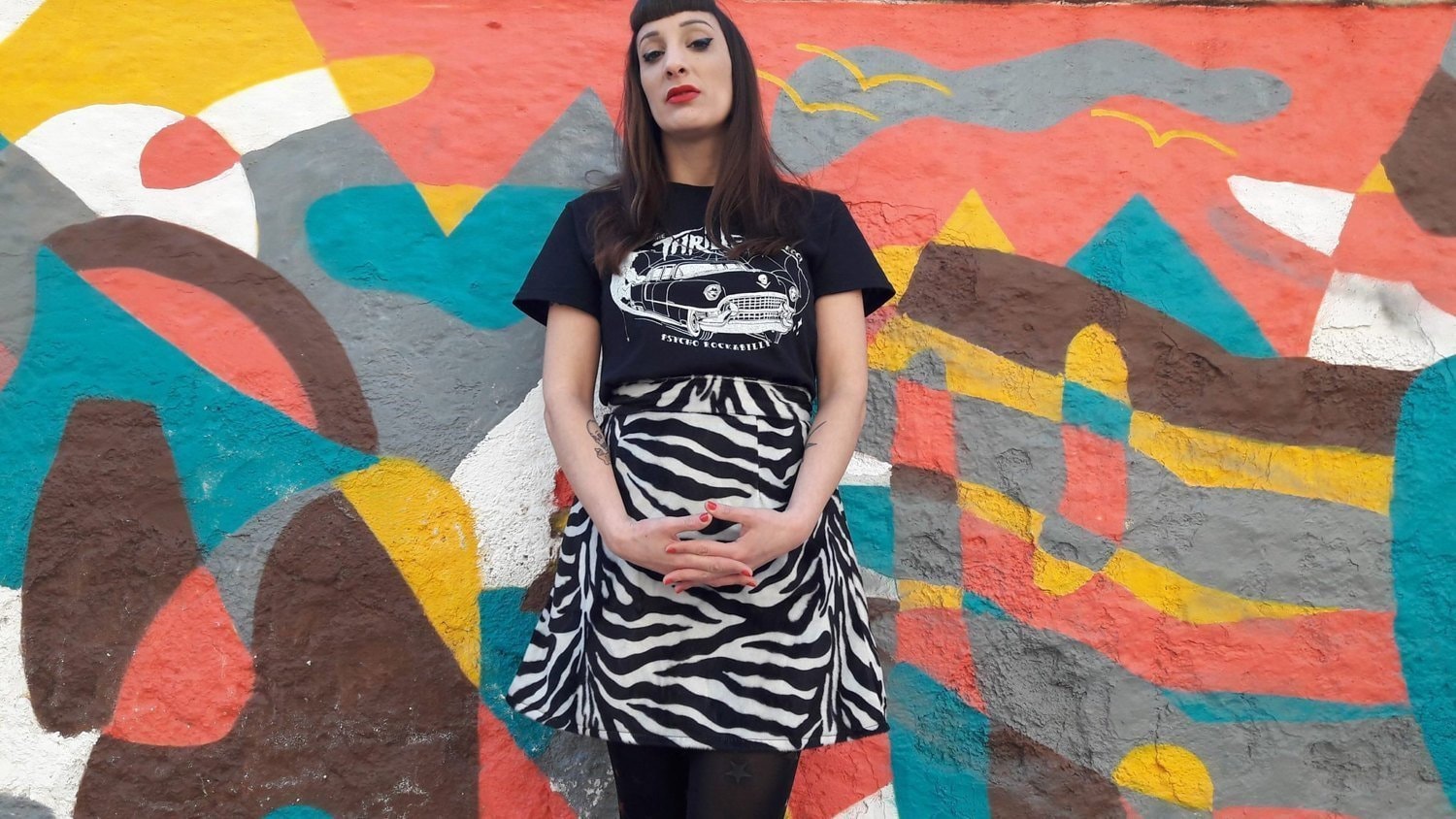 Animal Print Minirock Mit Zebradruck, A Line Skater Rock Aus Veganem Kunstfell, Schwarz Und Weiß Winterrock, Plus Größen Erhältlich von CruelCandy