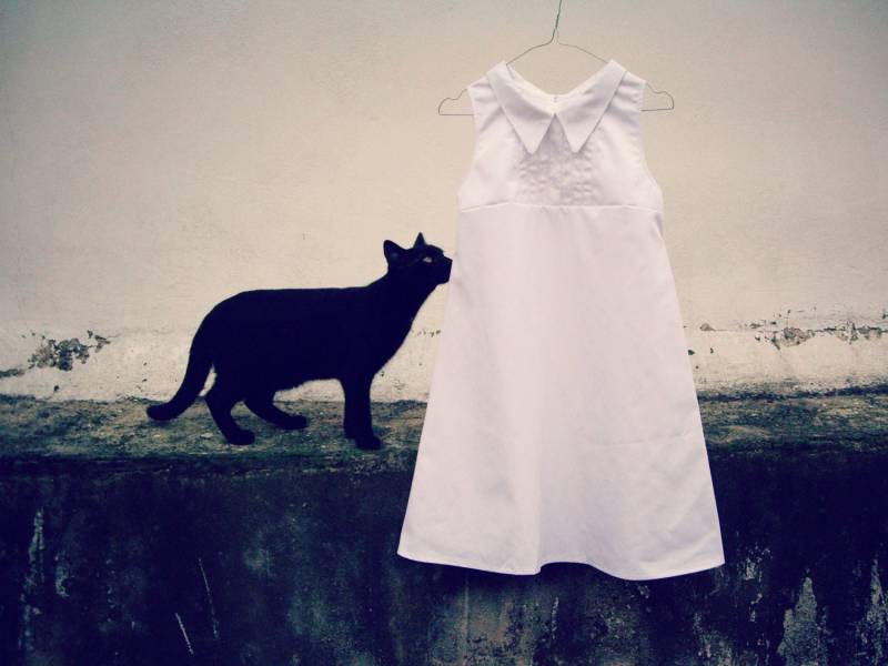 Mod 60Er Jahre Kleid Aus Baumwolle, A-Linie Ärmelloses Minikleid Mit Kragen, Hochzeits - Und Brautjungfernkleid, Übergrößen Verfügbar, Auf von CruelCandy